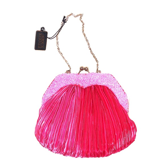 Bijoux Terner Handbags - BIJOUX TERNER BEADED PURSE HOT PINK
